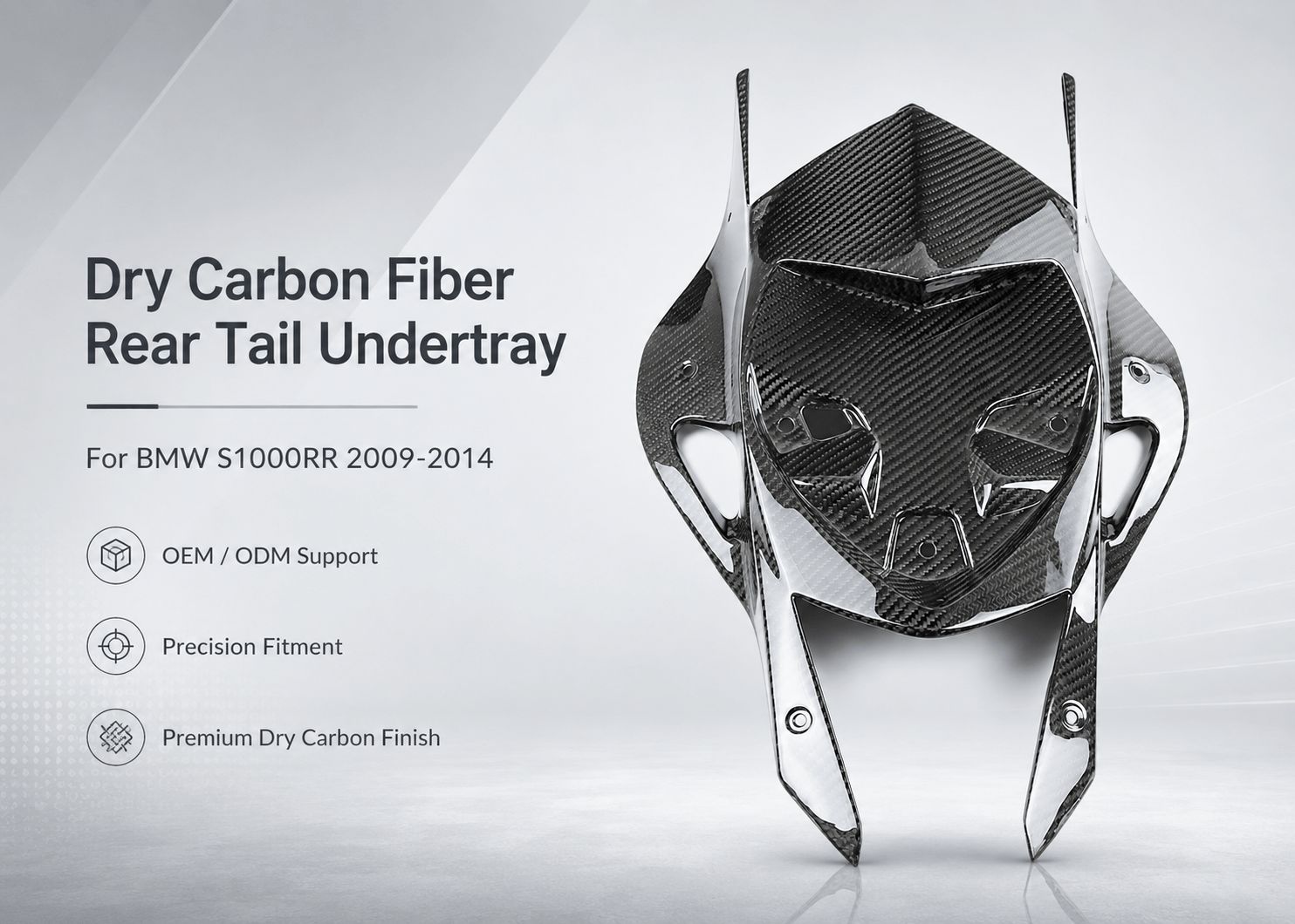 bmw s1000rr carbon fiber rear tail undertray