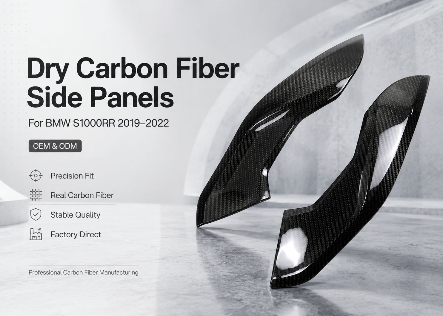 premium carbon fiber side panels for bmw s1000rr