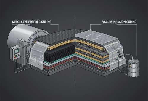 How to Manufacture Complex Powered Surfboard Carbon Fiber Structures – And What OEM Brands Must Know About Autoclave vs Infusion