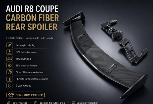 audi r8 coupe carbon fiber rear spoiler-6