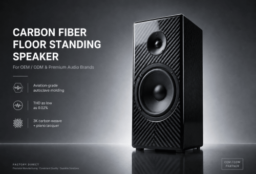 carbon fiber floor standing speaker 1