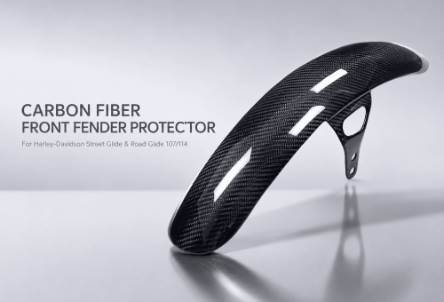 carbon fiber front fender protector for harley-davidson