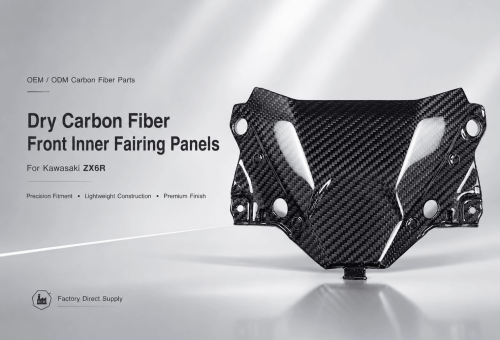carbon fiber front inner fairing panels for kawasaki zx6r 6