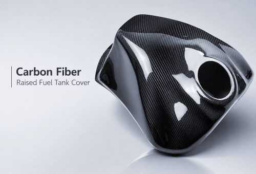 carbon fiber raised fuel tank cover for kawasaki