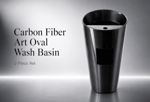 custom carbon fiber art oval wash basin