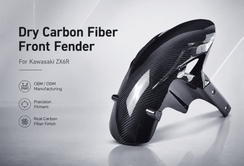 dry carbon fiber front fender for kawasaki zx6r