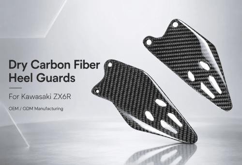 dry carbon fiber heel guards for kawasaki zx6r