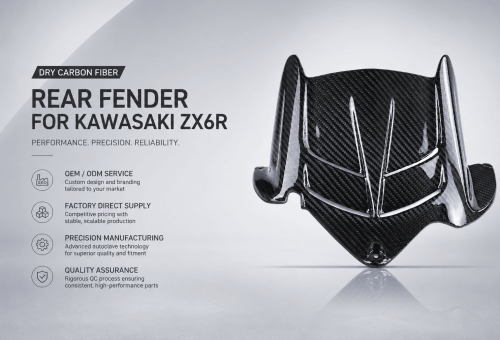 dry carbon fiber rear fender for kawasaki zx6r