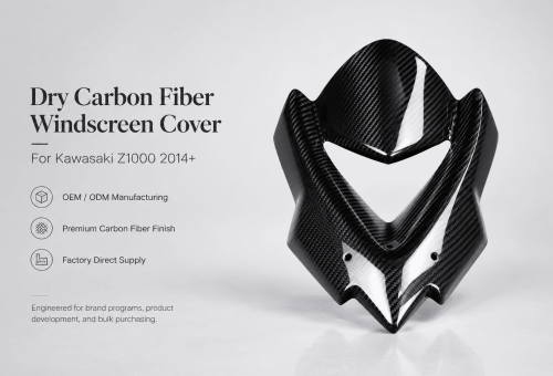 dry carbon fiber windscreen cover for kawasaki Z1000