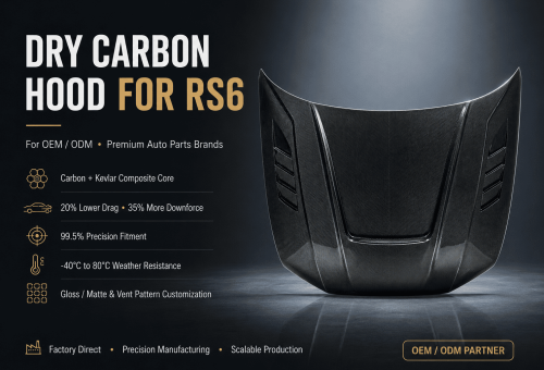 dry carbon hood for audi rs6-6