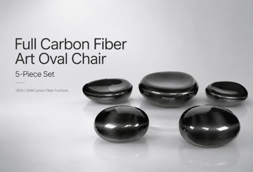 full carbon fiber art oval chair 6