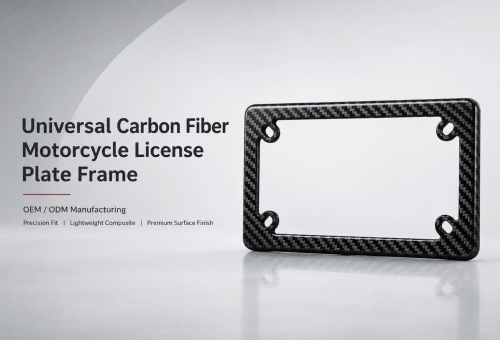 glossy twill carbon fiber motorcycle license plate frame 5