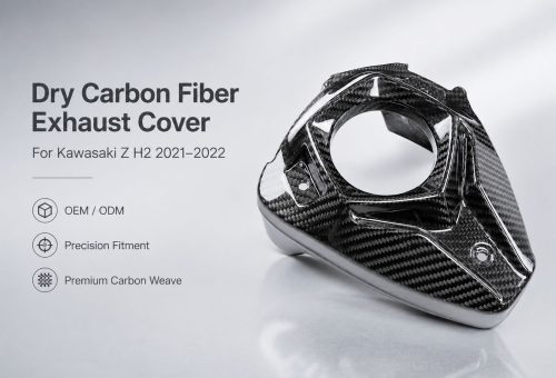 kawasaki z h2 carbon fiber exhaust cover