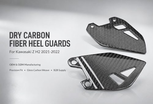 kawasaki z h2 carbon fiber heel guards