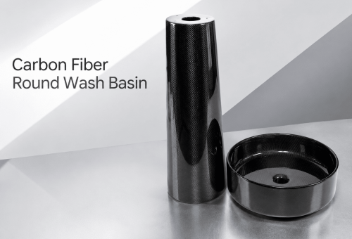 round carbon fiber wash basin